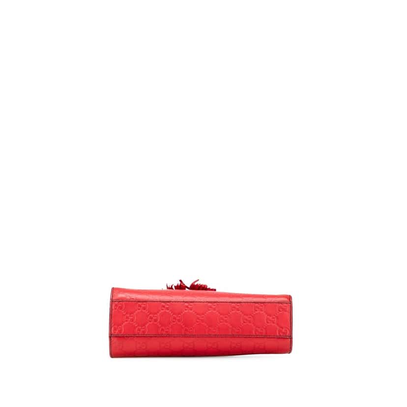 Gucci Small Guccissima Emily Shoulder Bag Red Leather Very good condition - Inside View