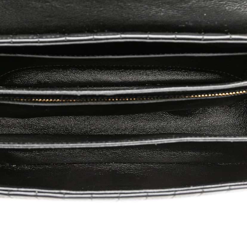 Celine Medium Quilted Calfskin C Crossbody Black Leather Good condition - Model View