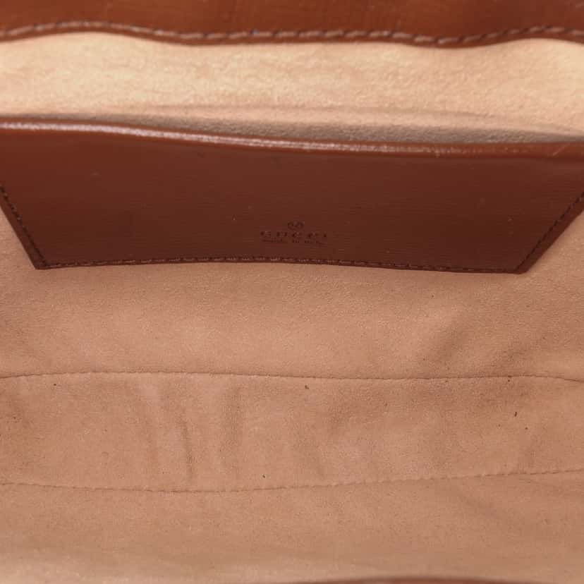 Gucci Mini GG Supreme Jackie 1961 Crossbody Brown Canvas Good condition - Model View
