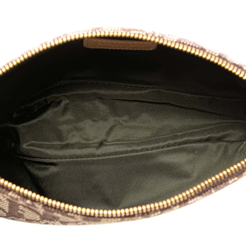 Dior Mini Diorissimo Canvas Saddle Pochette Brown Canvas Good condition - Box View