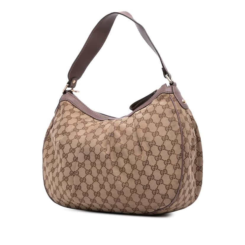 Gucci GG Canvas Sukey Shoulder Bag Brown Canvas Good condition - Back View