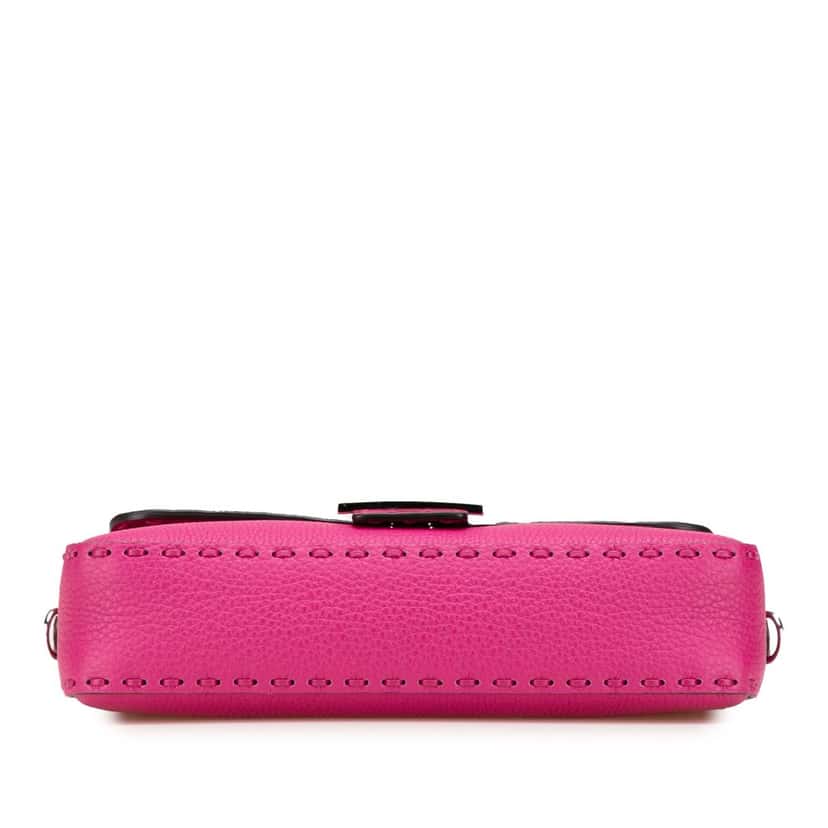 Fendi Leather Selleria Baguette Satchel Pink Leather Good condition - Inside View