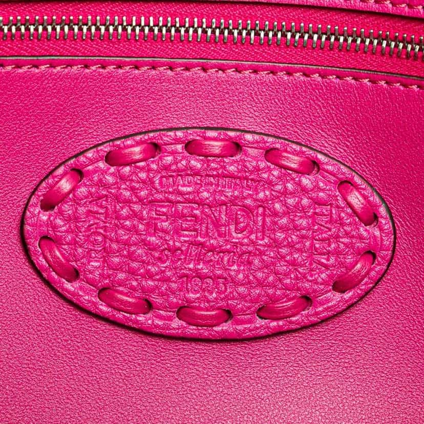 Fendi Leather Selleria Baguette Satchel Pink Leather Good condition - Box View