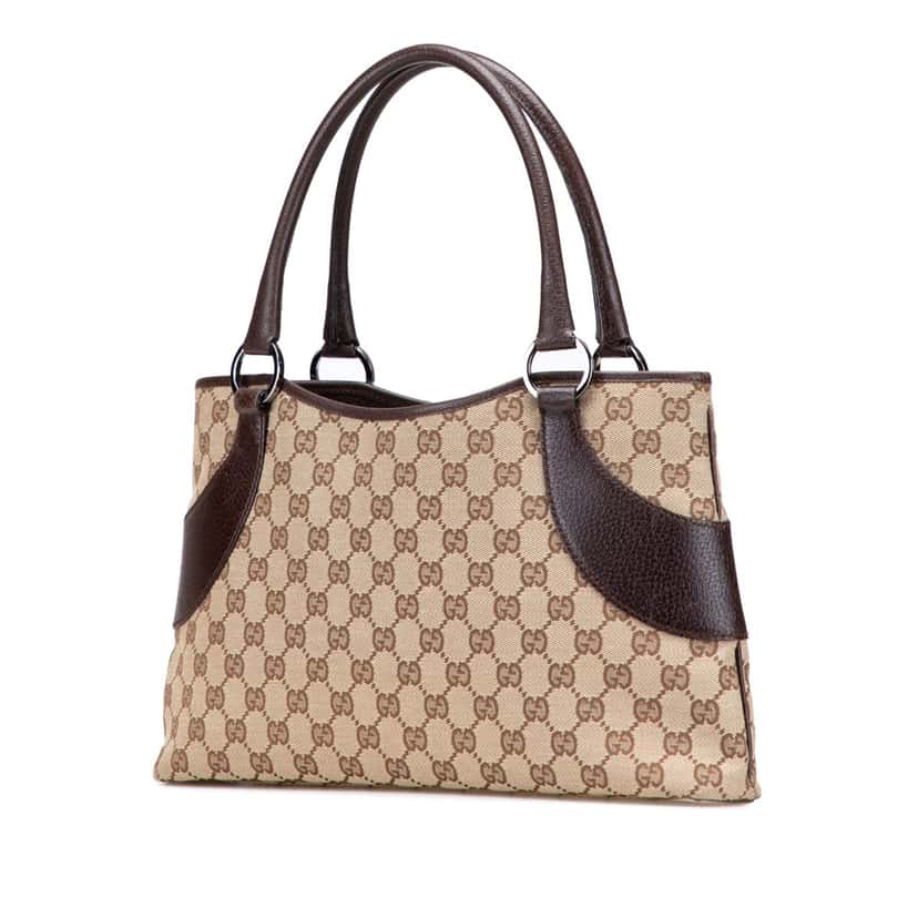 Gucci GG Canvas Tote Brown Canvas Good condition - Back View