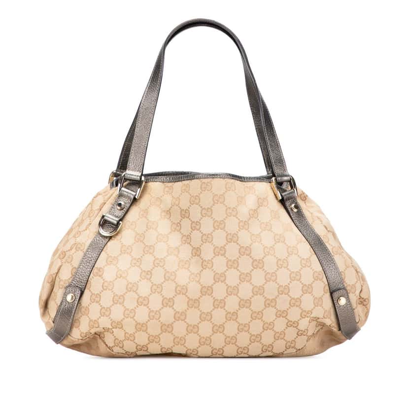 Gucci GG Canvas Abbey D Ring Tote Brown Canvas Good condition - Front View