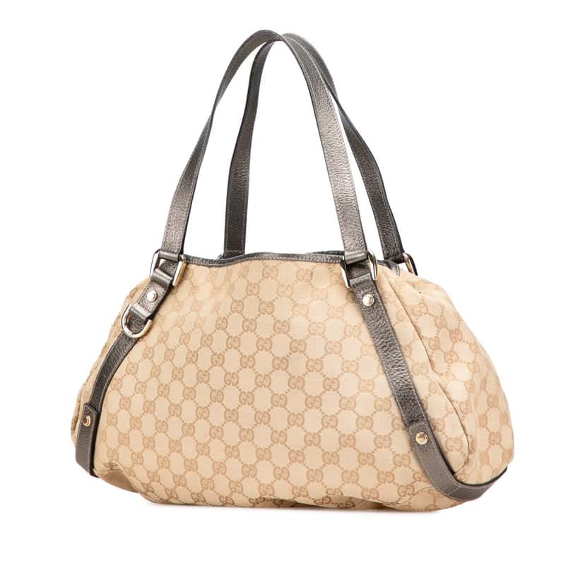 Gucci GG Canvas Abbey D Ring Tote Brown Canvas Good condition - Back View