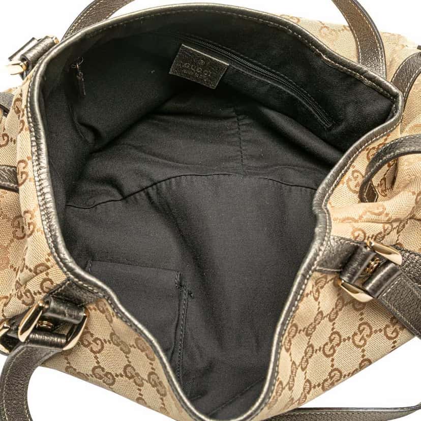 Gucci GG Canvas Abbey D Ring Tote Brown Canvas Good condition - Model View