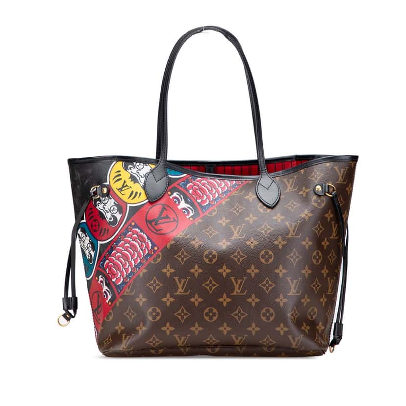 Louis Vuitton Monogram Kabuki Neverfull MM Brown Canvas Fair condition - Front View