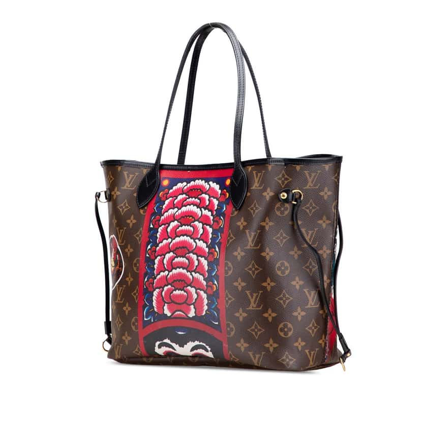 Louis Vuitton Monogram Kabuki Neverfull MM Brown Canvas Fair condition - Back View