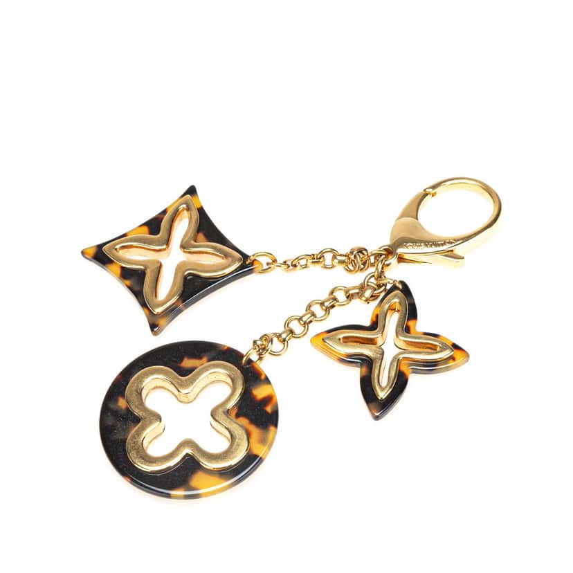 Louis Vuitton Gold Plated And Resin Insolence Bag Charm Brown Good condition - Back View
