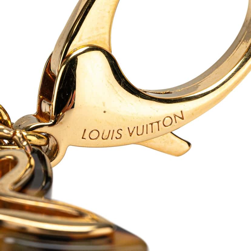 Louis Vuitton Gold Plated And Resin Insolence Bag Charm Brown Good condition - Inside View