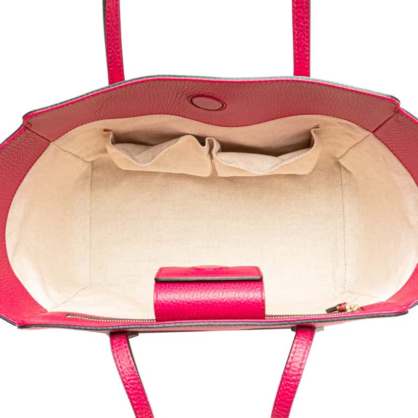 Gucci Medium Dollar Calfskin Swing Tote Pink Leather Good condition - Model View