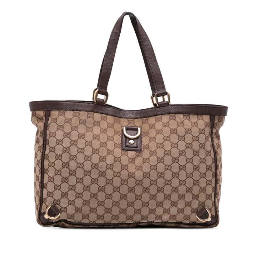 Gucci GG Canvas Abbey D Ring Tote Brown Canvas Good condition - Front View