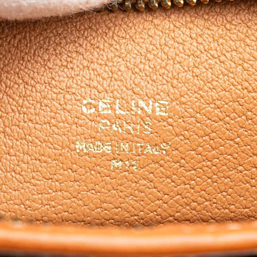 Celine Macadam Coated Canvas Clutch Brown Canvas Good condition - Box View