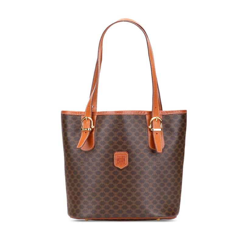 Celine Macadam Coated Canvas Tote Brown Canvas Good condition - Front View