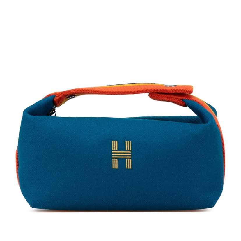 Hermès Small Toile Bride A Brac Blue Canvas Good condition - Front View