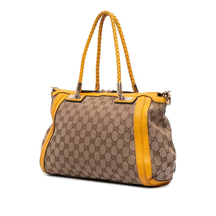 Gucci GG Canvas Bella Satchel Brown Canvas Good condition - Back View