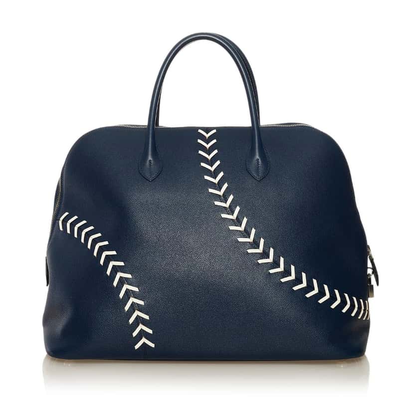 Hermès Baseball Bolide Bag Blue Leather Good condition - Inside View