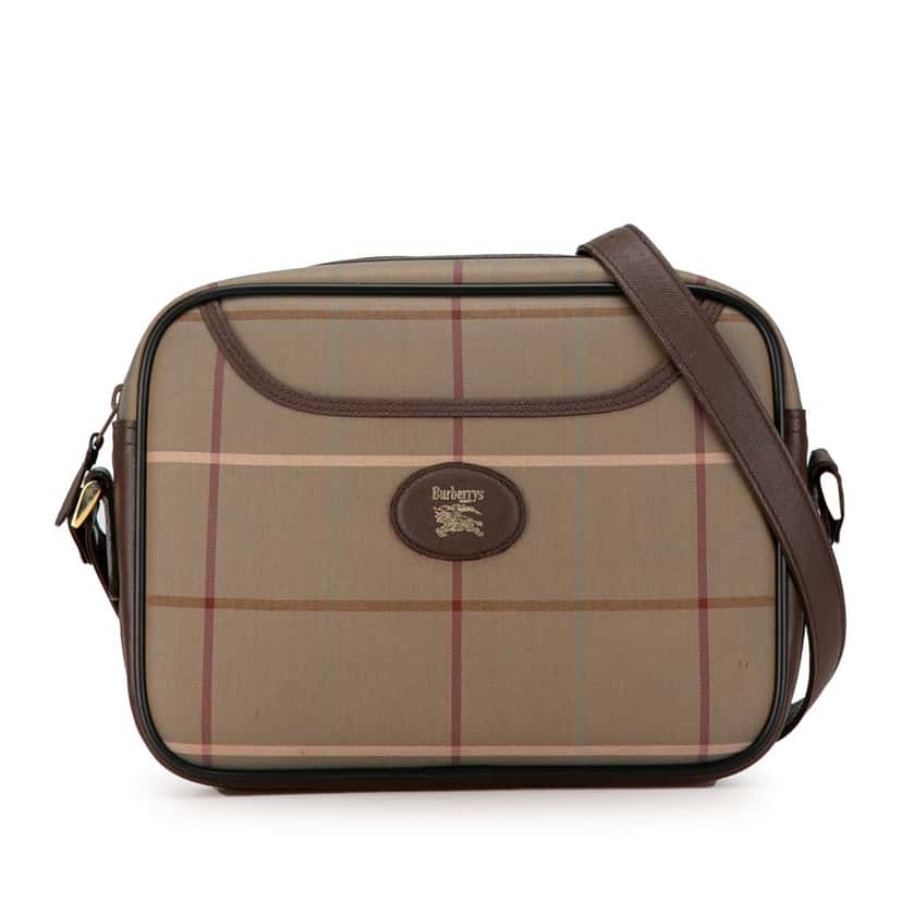Burberry Vintage Check Canvas Crossbody Brown Canvas Good condition - Front View