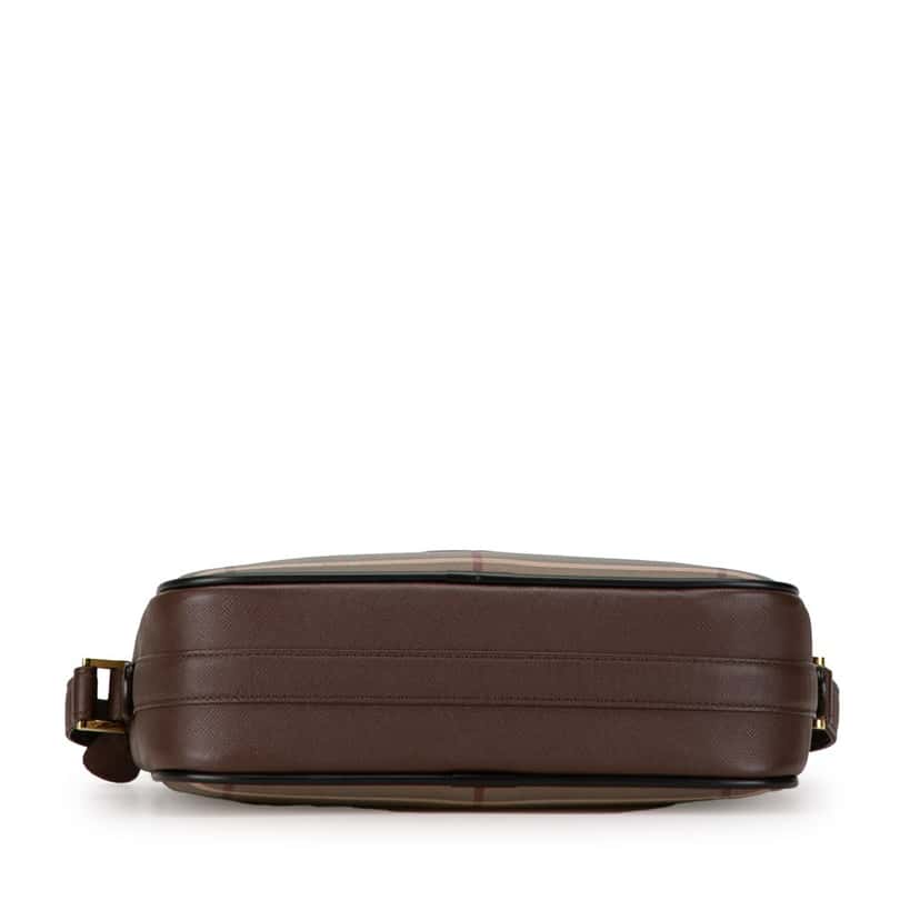 Burberry Vintage Check Canvas Crossbody Brown Canvas Good condition - Model View