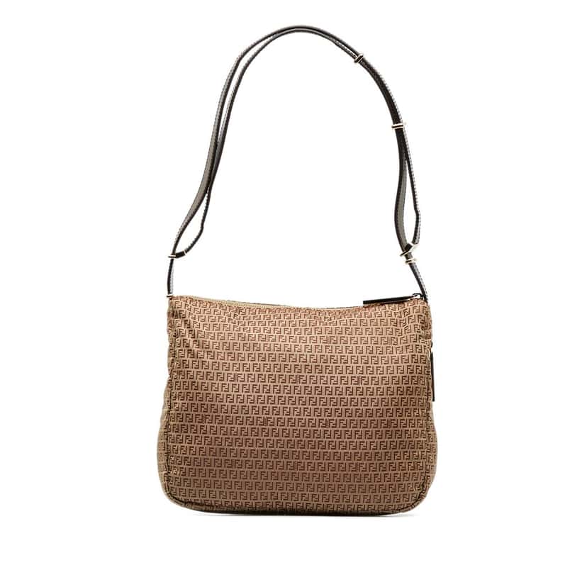 Fendi Micro Zucchino Nylon Shoulder Bag Brown Good condition - Inside View