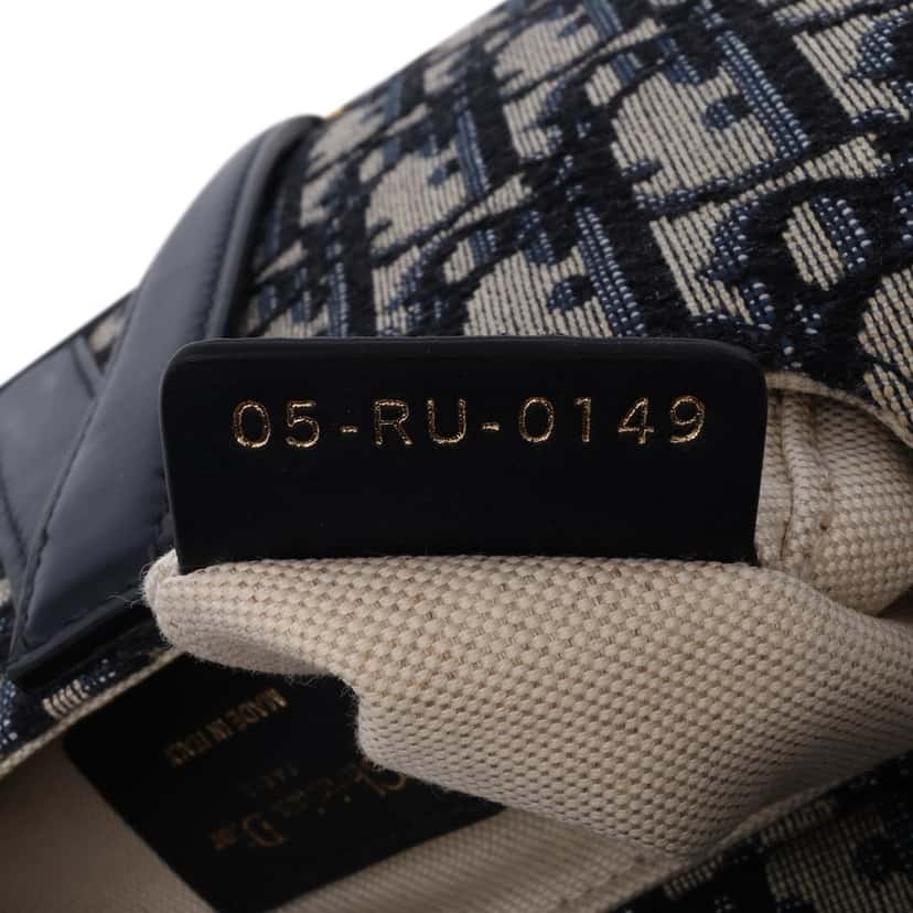 Dior Mini Oblique Canvas Saddle Bag Blue Canvas Good condition - Box View