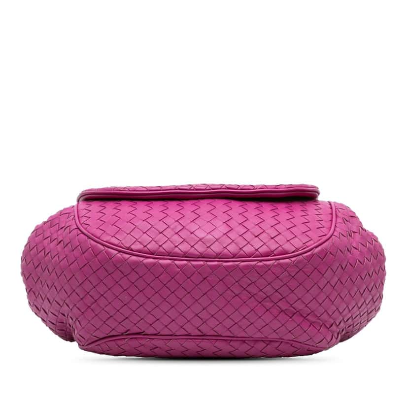 Bottega Veneta Nappa Intrecciato Flap Crossbody Purple Leather Good condition - Inside View