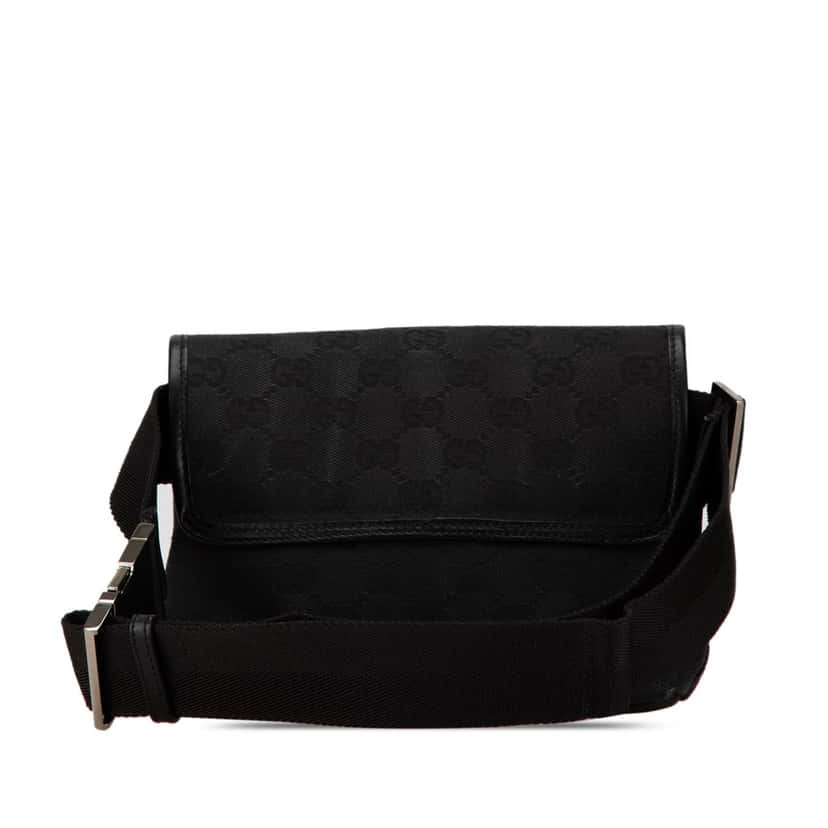 Gucci GG Canvas Jackie Belt Bag Black Canvas Good condition - Inside View