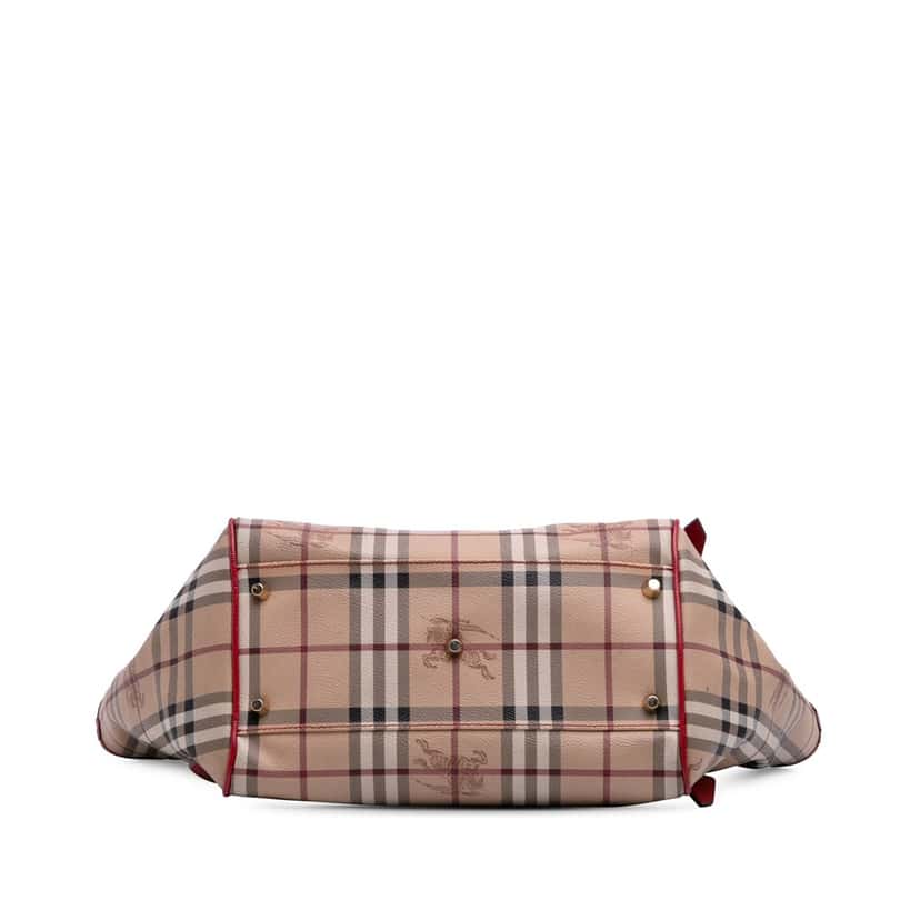 Burberry Small Haymarket Check Coated Canvas Canterbury Tote Brown Canvas Good condition - Inside View