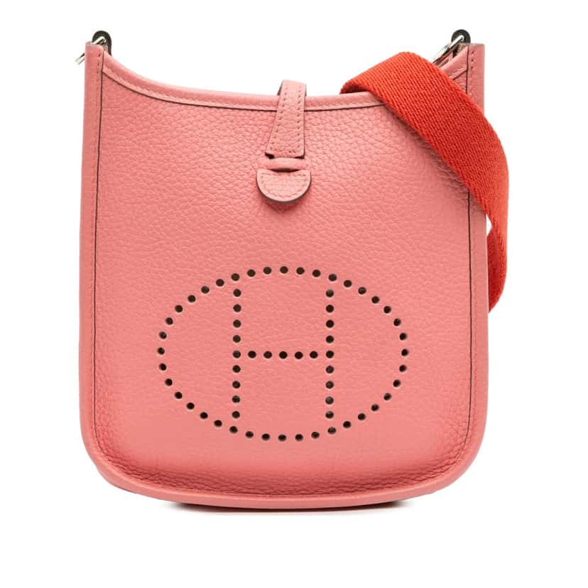 Hermès Clemence Evelyne TPM Pink Leather Fair condition - Front View