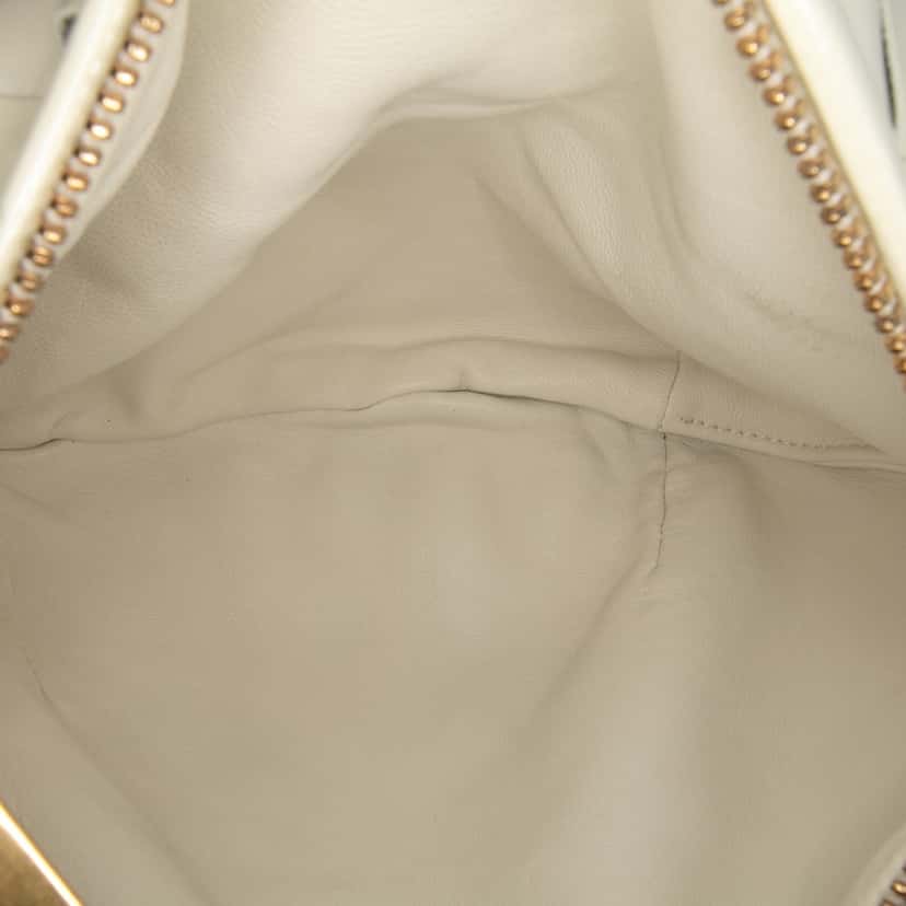 Bottega Veneta Mini Patent Intrecciato Jodie White Leather Good condition - Model View