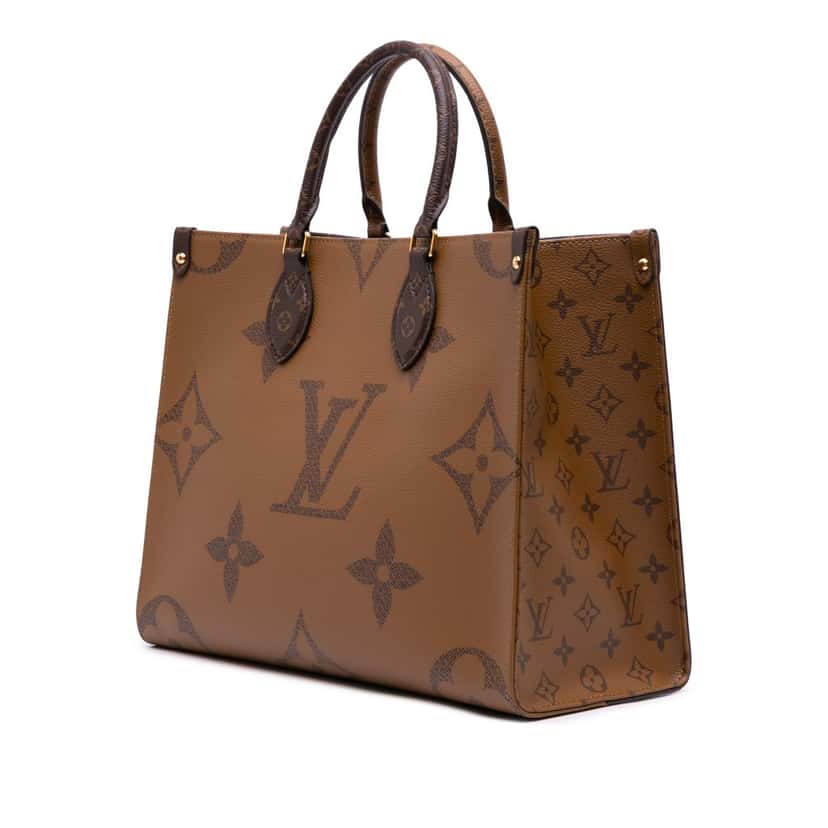 Louis Vuitton Monogram Giant OnTheGo MM Brown Canvas Good condition - Back View