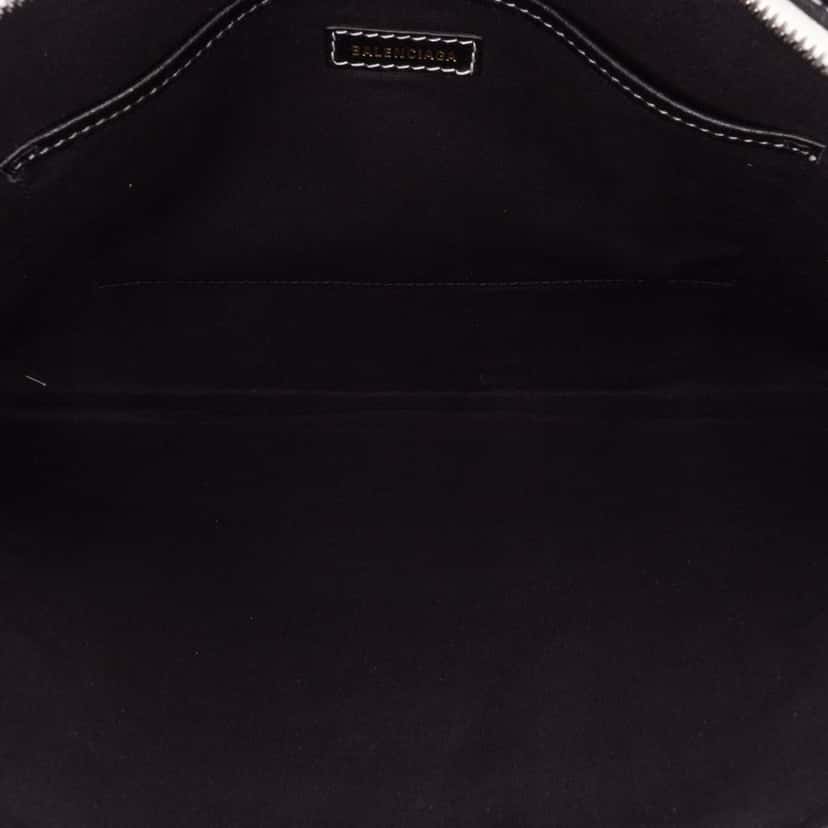 Balenciaga Lambskin Bazar Clutch Black Leather Good condition - Model View