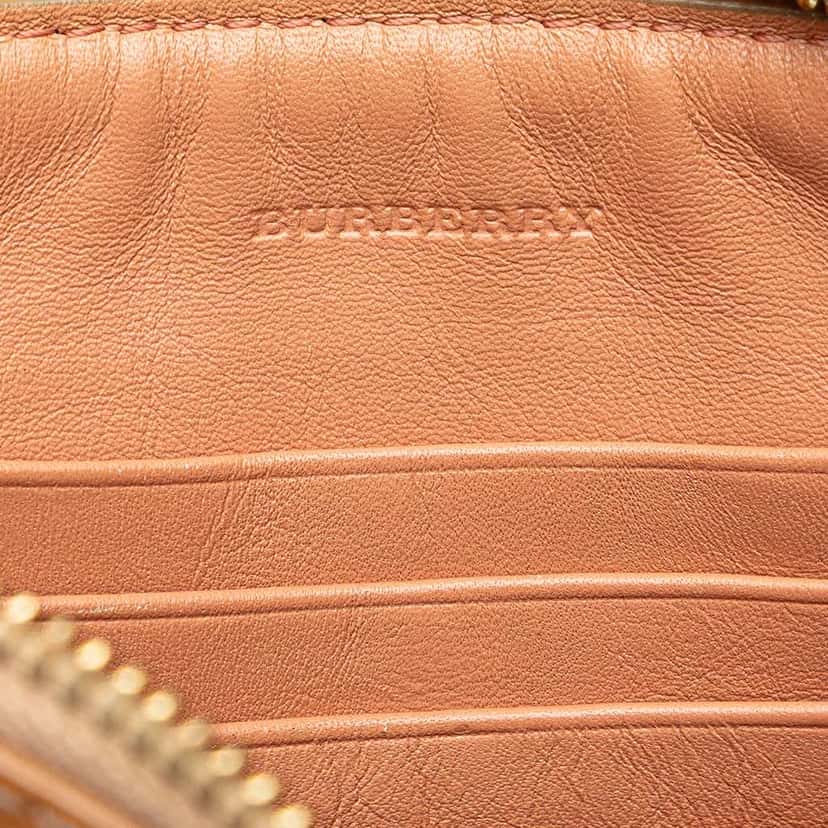 Burberry Haymarket Check Coated Canvas Peyton Crossbody Brown Canvas Good condition - Box View