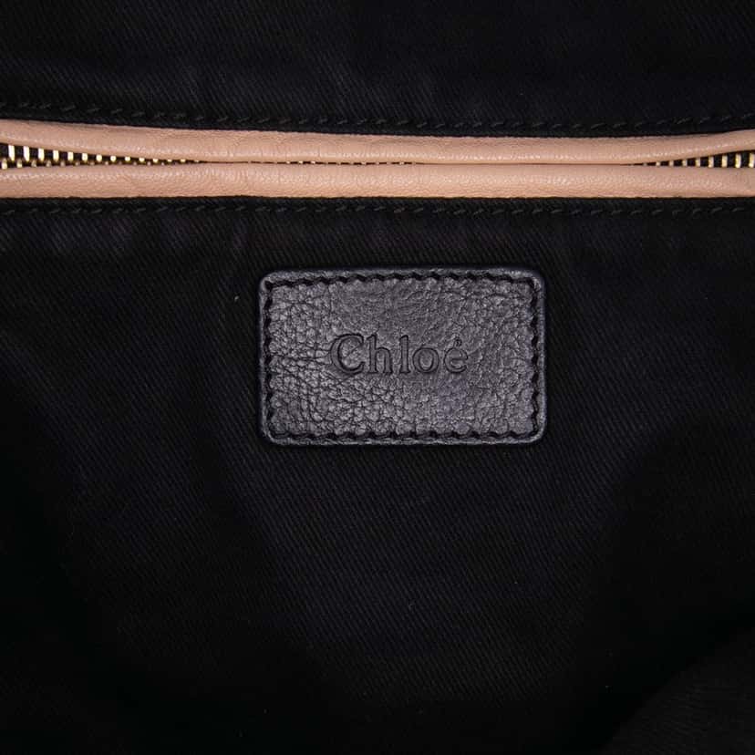 Chloé Medium Pebbled Leather Paraty Satchel Black Leather Fair condition - Box View