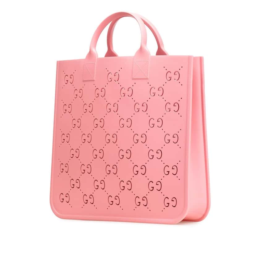 Gucci Kids GG Rubber Tote Pink Polyester Good condition - Back View