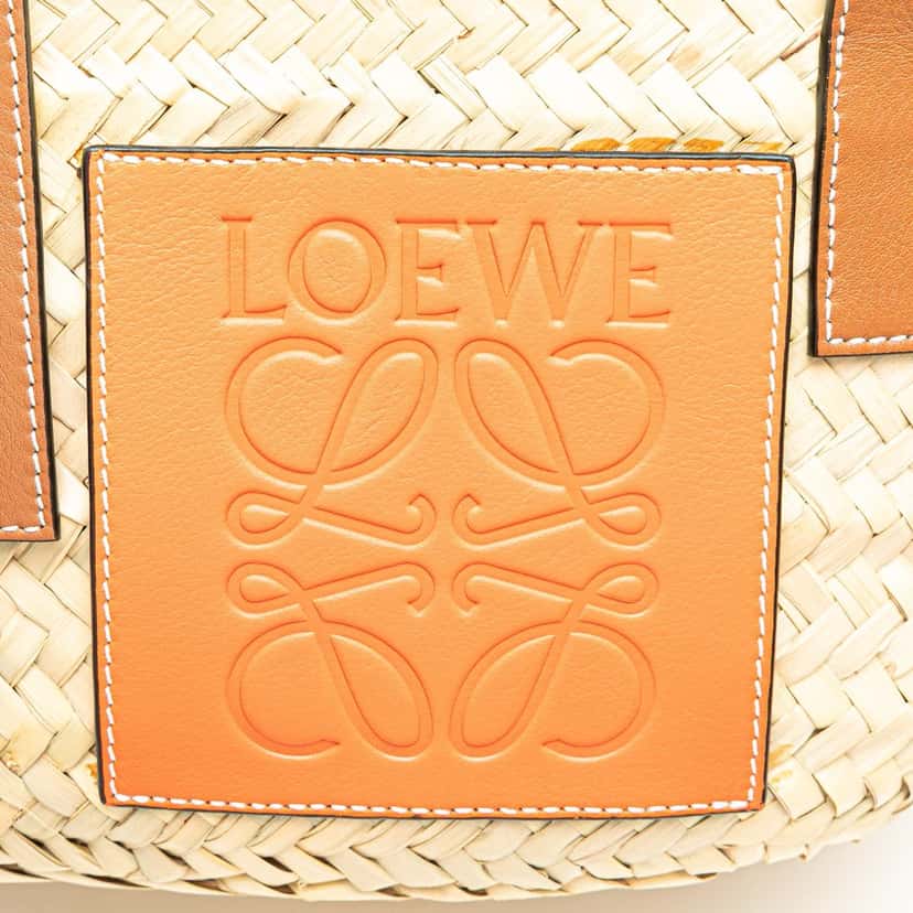Loewe Small Raffia Basket Tote Brown Good condition - Box View