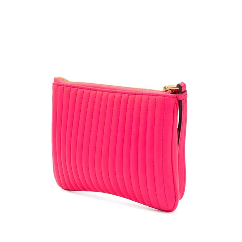 Tom Ford Quilted Calfskin TF Clutch Pink Leather Good condition - Back View