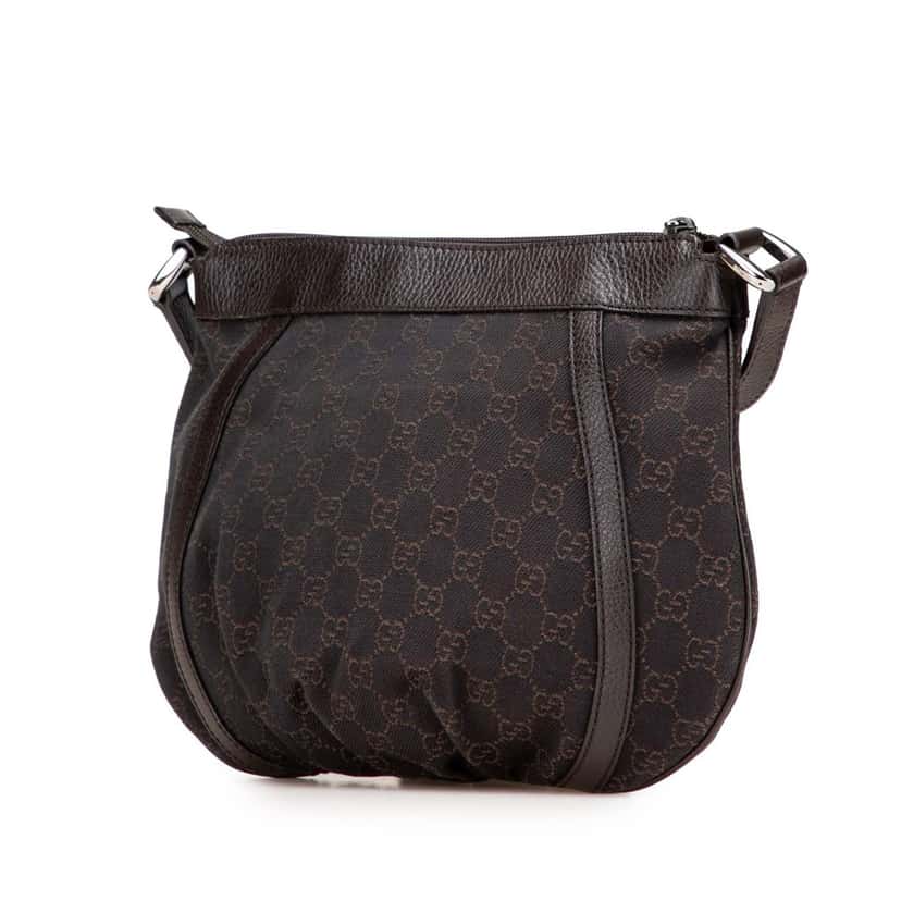 Gucci GG Canvas Abbey D Ring Crossbody Brown Canvas Good condition - Back View