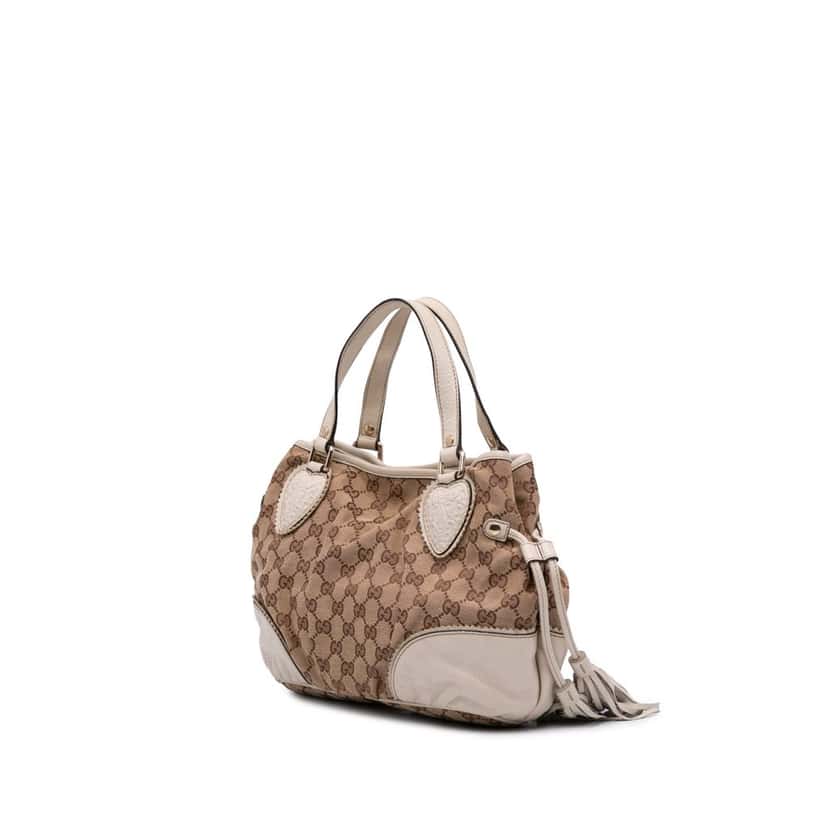 Gucci Small GG Canvas Tribeca Tote Brown Canvas Good condition - Back View