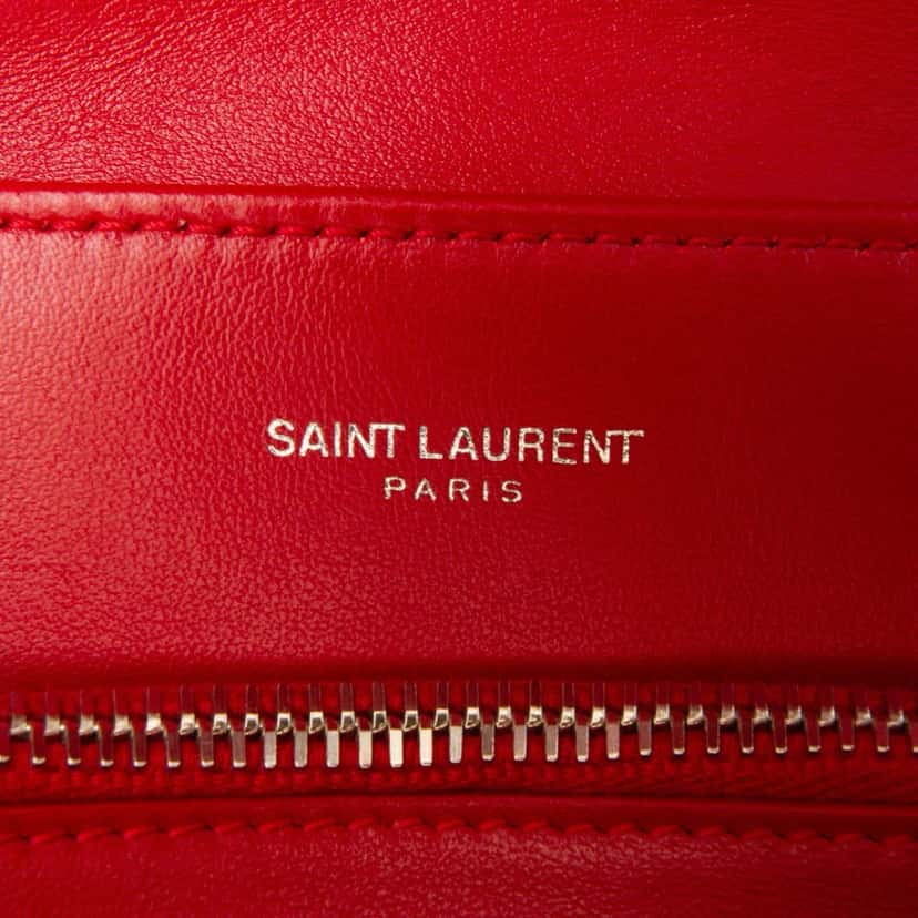 Saint Laurent Small Leather Monogram Loulou Crossbody Red Leather Good condition - Box View