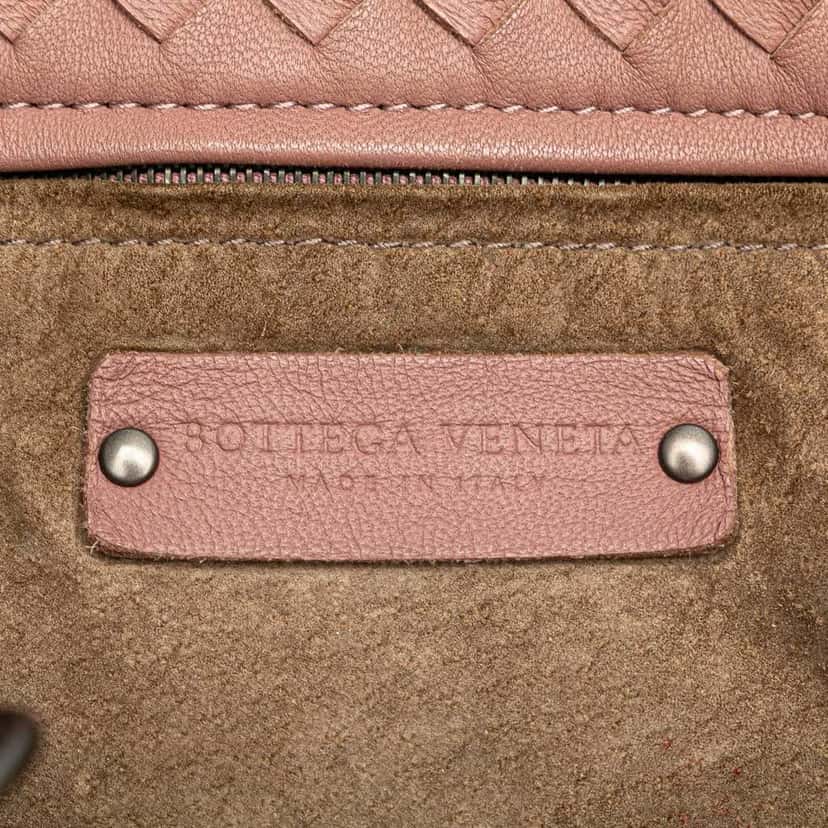 Bottega Veneta Large Nappa Intrecciato Cesta Tote Pink Leather Good condition - Box View