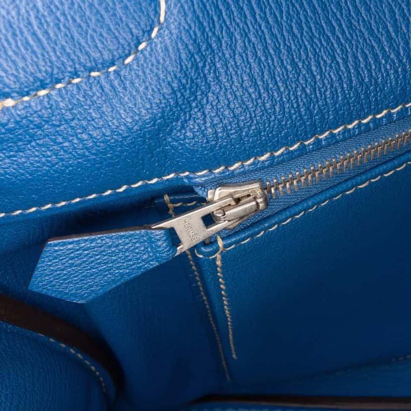 Hermès Epsom Candy Birkin Retourne 35 Blue Leather Good condition - Box View