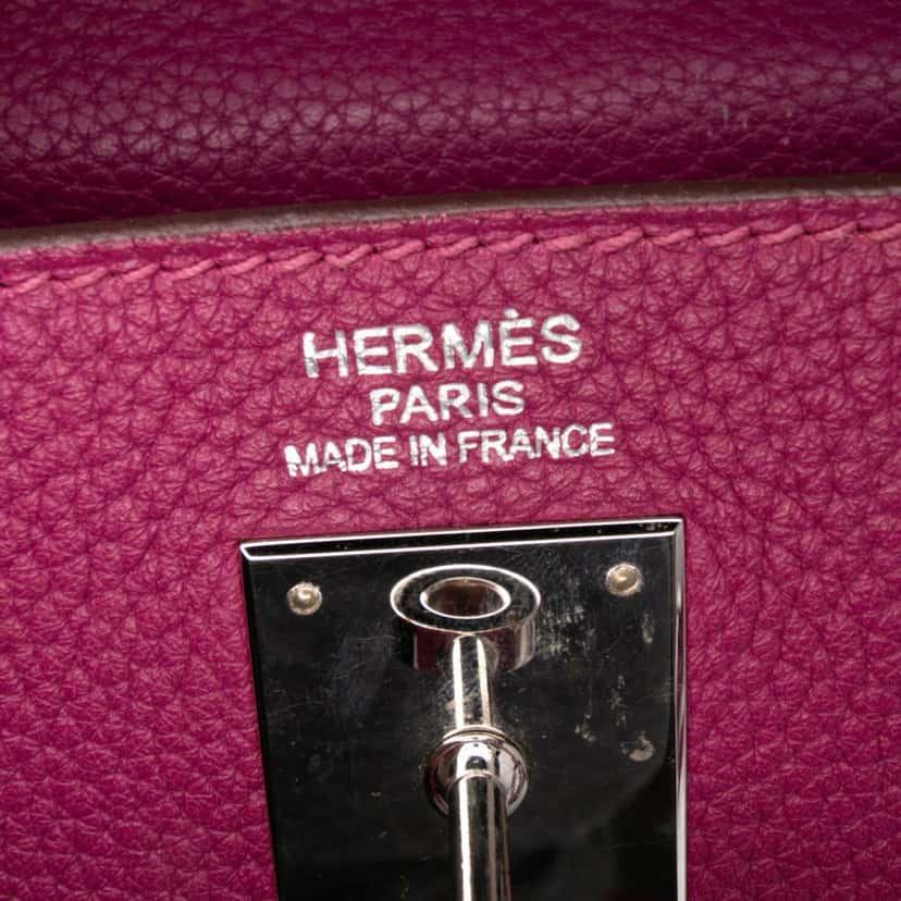 Hermès Togo Kelly II Retourne 35 Purple Leather Good condition - Box View