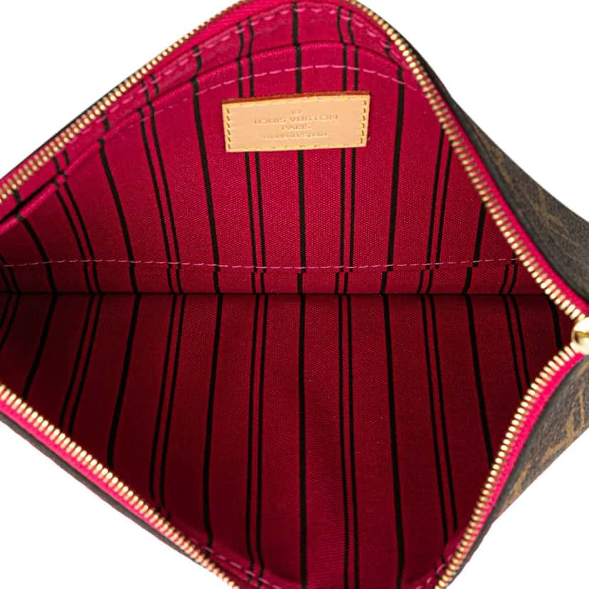 Louis Vuitton Monogram Neverfull Pouch Brown Canvas Good condition - Model View