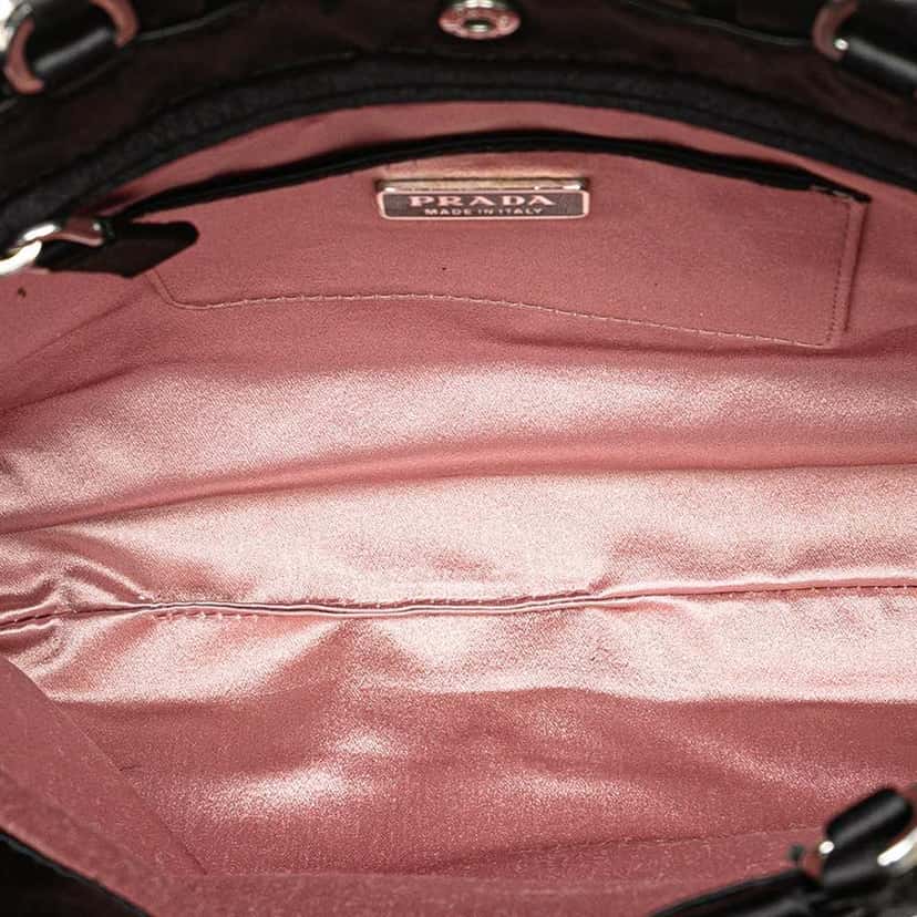 Prada Raso Handbag Black Satin Good condition - Model View