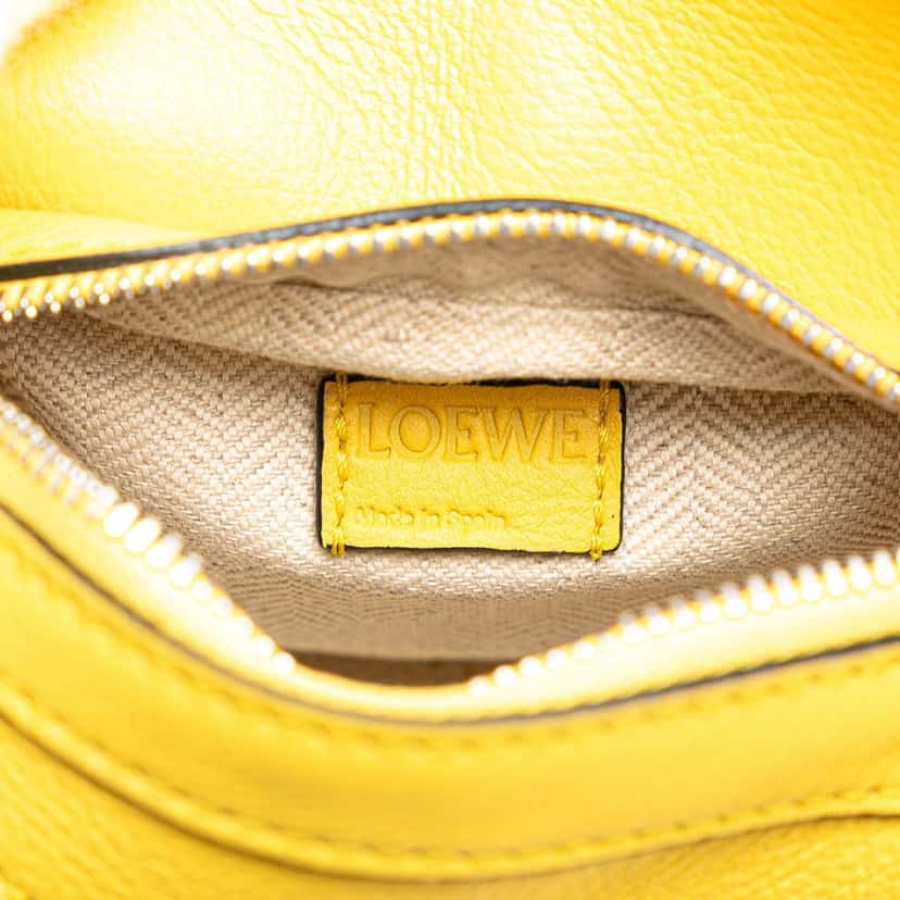 Loewe Nano Calfskin Puzzle Satchel Yellow Leather Good condition - Box View