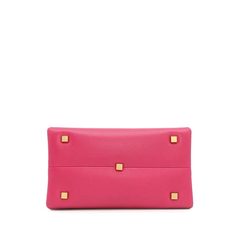 Valentino Small Nappa One Stud Top Handle Bag Pink Leather Good condition - Inside View