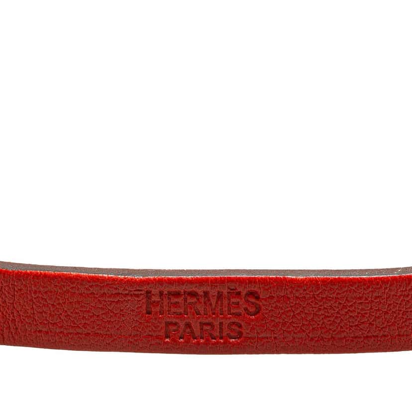 Hermès Epsom Behapi Double Tour Bracelet M Orange Leather Good condition - Model View