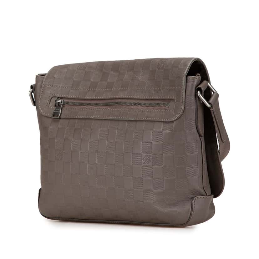 Louis Vuitton Damier Infini District PM Grey Leather Good condition - Back View